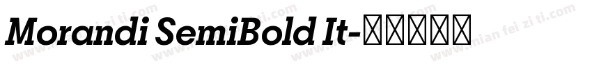 Morandi SemiBold It字体转换